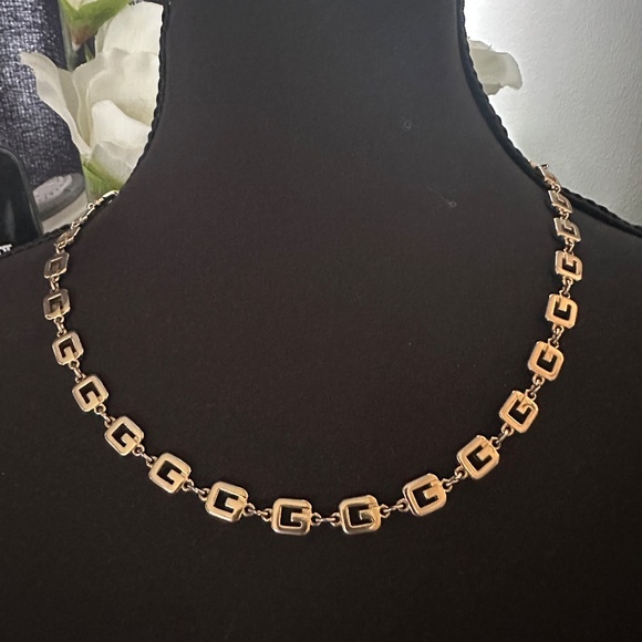 Vintage Givency "G" Link Chain Necklace - LONG